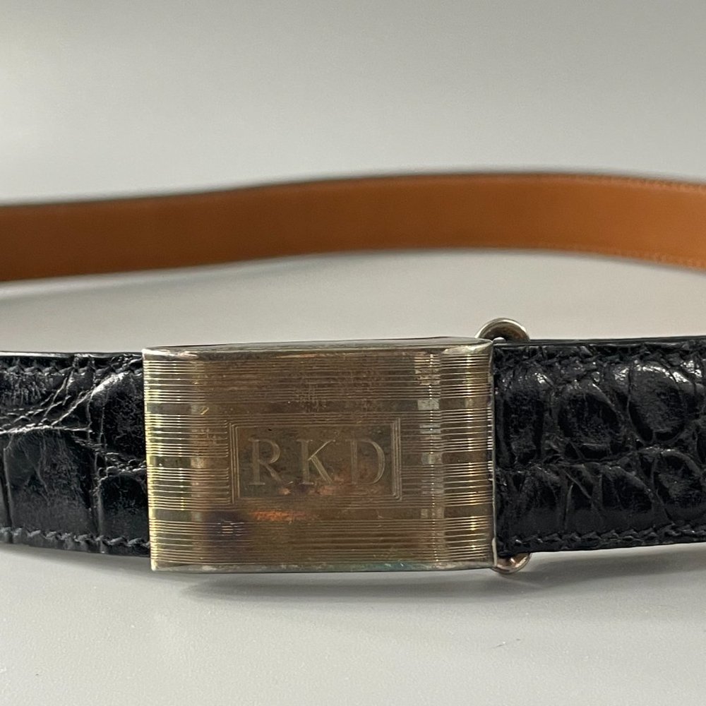 Vintage Okeechobee Handmade by Trafalgar Solid Brass Buckle, Size 38 - Picture 2 of 10